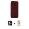 MARSİLYAN™- iPhone 14 Pro Max Kılıf Vadi Çizgi Prime - Siyah Mat Seramik Nano Ekran Koruyucu + PVD Metal Kamera Lens - TU
