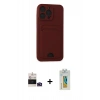 MARSİLYAN™- iPhone 14 Pro Max Kılıf Vadi Çizgi Prime - Siyah Polymer Nano Ekran Koruyucu + Derin Mor Bilvis Titan Kamera Lens