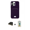 MARSİLYAN™- iPhone 14 Pro Max Kılıf Vadi Çizgi Prime - Siyah Polymer Nano Ekran Koruyucu + Raze Metal Kamera Lens - GD