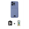 MARSİLYAN™- iPhone 14 Pro Max Kılıf Vadi Çizgi Prime - Siyah Polymer Nano Ekran Koruyucu + PVD Metal Kamera Lens - TU