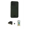 MARSİLYAN™- iPhone 14 Pro Max Kılıf Vadi Çizgi Prime - Siyah Polymer Nano Ekran Koruyucu + Raze Metal Kamera Lens - GD