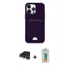 MARSİLYAN™- iPhone 14 Pro Max Kılıf Vadi Çizgi Prime - Siyah Polymer Nano Ekran Koruyucu + Raze Metal Kamera Lens - GS