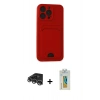 MARSİLYAN™- iPhone 14 Pro Max Kılıf Vadi Çizgi Prime - Siyah Polymer Nano Ekran Koruyucu + Raze Metal Kamera Lens - GS