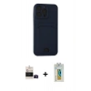 MARSİLYAN™- iPhone 14 Pro Max Kılıf Vadi Çizgi Prime - Siyah Polymer Nano Ekran Koruyucu + Siyah Bilvis Titan Kamera Lens