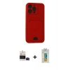MARSİLYAN™- iPhone 14 Pro Max Kılıf Vadi Çizgi Prime - Siyah Polymer Nano Ekran Koruyucu + Siyah Bilvis Titan Kamera Lens