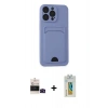 MARSİLYAN™- iPhone 14 Pro Max Kılıf Vadi Çizgi Prime - Siyah Polymer Nano Ekran Koruyucu + Siyah Bilvis Titan Kamera Lens