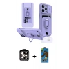 MARSİLYAN™- iPhone 14 Pro Max Kılıf Vadi Form Prime - Siyah 18D Cam Ekran Koruyucu + PVD Metal Kamera Lens - TU