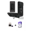 MARSİLYAN™- iPhone 14 Pro Max Kılıf Vadi Form Prime - Siyah Bilvis 5in1 3D Magic Cam Ekran Koruyucu + Bilvis Titan Kamera Lens - DNMR