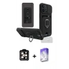 MARSİLYAN™- iPhone 14 Pro Max Kılıf Vadi Form Prime - Siyah Bilvis 5in1 3D Magic Cam Ekran Koruyucu + PVD Metal Kamera Lens - TU