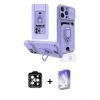 MARSİLYAN™- iPhone 14 Pro Max Kılıf Vadi Form Prime - Siyah Bilvis 5in1 3D Magic Cam Ekran Koruyucu + PVD Metal Kamera Lens - TU
