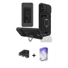MARSİLYAN™- iPhone 14 Pro Max Kılıf Vadi Form Prime - Siyah Bilvis 5in1 3D Magic Cam Ekran Koruyucu + Raze Metal Kamera Lens - GS