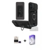 MARSİLYAN™- iPhone 14 Pro Max Kılıf Vadi Form Prime - Siyah Bilvis 5in1 3D Magic Cam Ekran Koruyucu + Siyah Bilvis Titan Kamera Lens