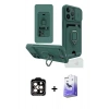 MARSİLYAN™- iPhone 14 Pro Max Kılıf Vadi Form Prime - Siyah Bilvis 5in1 5D Magic Hayalet Cam Ekran Koruyucu + PVD Metal Kamera Lens - TU