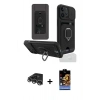 MARSİLYAN™- iPhone 14 Pro Max Kılıf Vadi Form Prime - Siyah Buffer Hayalet Cam Ekran Koruyucu + Raze Metal Kamera Lens - GS