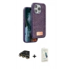 MARSİLYAN™- iPhone 14 Pro Max Kılıf Vadi Klasik Serisi - Şeffaf Pasifik Cam Ekran Koruyucu + Raze Metal Kamera Lens - GD