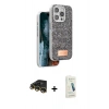 MARSİLYAN™- iPhone 14 Pro Max Kılıf Vadi Klasik Serisi - Şeffaf Pasifik Cam Ekran Koruyucu + Raze Metal Kamera Lens - GD