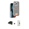 MARSİLYAN™- iPhone 14 Pro Max Kılıf Vadi Klasik Serisi - Şeffaf Pasifik Cam Ekran Koruyucu + Raze Metal Kamera Lens - GD