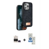 MARSİLYAN™- iPhone 14 Pro Max Kılıf Vadi Klasik Serisi - Şeffaf Royal Nano Ekran Koruyucu + Bilvis Titan Kamera Lens - SH