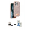 MARSİLYAN™- iPhone 14 Pro Max Kılıf Vadi Klasik Serisi - Şeffaf Royal Nano Ekran Koruyucu + Bilvis Titan Kamera Lens - GD
