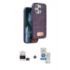MARSİLYAN™- iPhone 14 Pro Max Kılıf Vadi Klasik Serisi - Şeffaf Royal Nano Ekran Koruyucu + Bilvis Titan Kamera Lens - GD