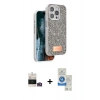 MARSİLYAN™- iPhone 14 Pro Max Kılıf Vadi Klasik Serisi - Şeffaf Royal Nano Ekran Koruyucu + Bilvis Titan Kamera Lens - GD