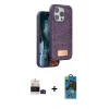 MARSİLYAN™- iPhone 14 Pro Max Kılıf Vadi Klasik Serisi - Siyah 18D Cam Ekran Koruyucu + Bilvis Titan Kamera Lens - SH