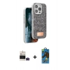 MARSİLYAN™- iPhone 14 Pro Max Kılıf Vadi Klasik Serisi - Siyah 18D Cam Ekran Koruyucu + Bilvis Titan Kamera Lens - DNMR