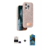 MARSİLYAN™- iPhone 14 Pro Max Kılıf Vadi Klasik Serisi - Siyah 18D Cam Ekran Koruyucu + Bilvis Titan Kamera Lens - DNMR