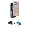 MARSİLYAN™- iPhone 14 Pro Max Kılıf Vadi Klasik Serisi - Siyah 3D Antistatik Cam Ekran Koruyucu + Raze Metal Kamera Lens - GD