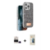 MARSİLYAN™- iPhone 14 Pro Max Kılıf Vadi Klasik Serisi - Siyah 6D Mat Seramik Hayalet Nano Ekran Koruyucu + Bilvis Titan Kamera Lens - DNMR