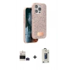 MARSİLYAN™- iPhone 14 Pro Max Kılıf Vadi Klasik Serisi - Siyah Bilvis Hayalet Cam Ekran Koruyucu + Bilvis Titan Kamera Lens - DNMR