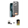 MARSİLYAN™- iPhone 14 Pro Max Kılıf Vadi Klasik Serisi - Siyah Buffer Cam Ekran Koruyucu + Bilvis Titan Kamera Lens - GD