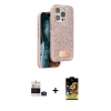 MARSİLYAN™- iPhone 14 Pro Max Kılıf Vadi Klasik Serisi - Siyah Buffer Cam Ekran Koruyucu + Bilvis Titan Kamera Lens - DNMR