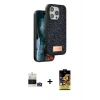 MARSİLYAN™- iPhone 14 Pro Max Kılıf Vadi Klasik Serisi - Siyah Buffer Cam Ekran Koruyucu + Bilvis Titan Kamera Lens - GD