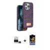 MARSİLYAN™- iPhone 14 Pro Max Kılıf Vadi Klasik Serisi - Siyah Buffer Hayalet Cam Ekran Koruyucu + Bilvis Titan Kamera Lens - GS