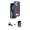 MARSİLYAN™- iPhone 14 Pro Max Kılıf Vadi Klasik Serisi - Siyah Buffer Hayalet Cam Ekran Koruyucu + Bilvis Titan Kamera Lens - SH