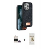 MARSİLYAN™- iPhone 14 Pro Max Kılıf Vadi Klasik Serisi - Siyah Mat Seramik Nano Ekran Koruyucu + Bilvis Titan Kamera Lens - GD
