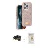 MARSİLYAN™- iPhone 14 Pro Max Kılıf Vadi Klasik Serisi - Siyah Mat Seramik Nano Ekran Koruyucu + Raze Metal Kamera Lens - GD