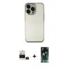 MARSİLYAN™- iPhone 14 Pro Max Kılıf Vadi Minimal - Şeffaf 360 Full Body Arka Koruyucu + Bilvis Titan Kamera Lens - DNMR