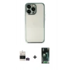MARSİLYAN™- iPhone 14 Pro Max Kılıf Vadi Minimal - Şeffaf 360 Full Body Arka Koruyucu + Bilvis Titan Kamera Lens - GD