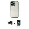 MARSİLYAN™- iPhone 14 Pro Max Kılıf Vadi Minimal - Şeffaf 360 Full Body Arka Koruyucu + Raze Metal Kamera Lens - GD