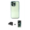 MARSİLYAN™- iPhone 14 Pro Max Kılıf Vadi Minimal - Şeffaf 360 Full Body Arka Koruyucu + Raze Metal Kamera Lens - GS