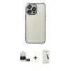 MARSİLYAN™- iPhone 14 Pro Max Kılıf Vadi Minimal - Şeffaf Pasifik Cam Ekran Koruyucu + Bilvis Titan Kamera Lens - GD