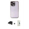 MARSİLYAN™- iPhone 14 Pro Max Kılıf Vadi Minimal - Şeffaf Pasifik Cam Ekran Koruyucu + Raze Metal Kamera Lens - GS