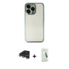MARSİLYAN™- iPhone 14 Pro Max Kılıf Vadi Minimal - Şeffaf Pasifik Cam Ekran Koruyucu + Raze Metal Kamera Lens - GS