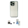 MARSİLYAN™- iPhone 14 Pro Max Kılıf Vadi Minimal - Şeffaf Royal Nano Ekran Koruyucu + Bilvis Titan Kamera Lens - GS