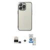 MARSİLYAN™- iPhone 14 Pro Max Kılıf Vadi Minimal - Şeffaf Royal Nano Ekran Koruyucu + Bilvis Titan Kamera Lens - GS
