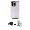 MARSİLYAN™- iPhone 14 Pro Max Kılıf Vadi Minimal - Şeffaf Royal Nano Ekran Koruyucu + Raze Metal Kamera Lens - GD