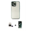 MARSİLYAN™- iPhone 14 Pro Max Kılıf Vadi Minimal - Siyah 360 Mat Full Body Arka Koruyucu + Bilvis Titan Kamera Lens - GS