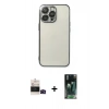 MARSİLYAN™- iPhone 14 Pro Max Kılıf Vadi Minimal - Siyah 360 Mat Full Body Arka Koruyucu + Bilvis Titan Kamera Lens - SH